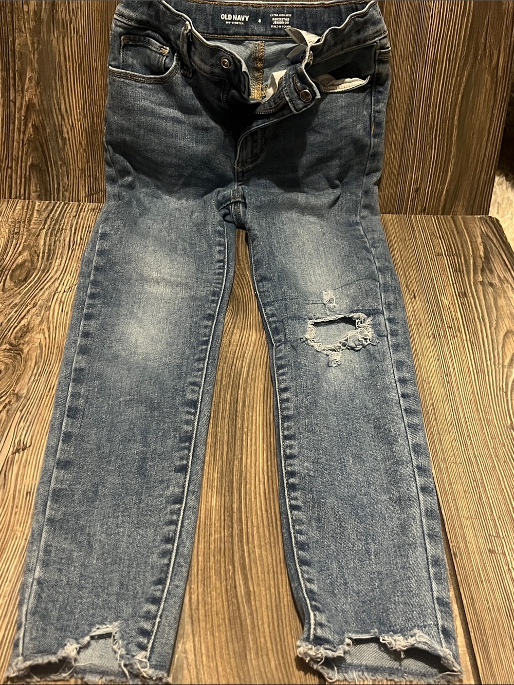 Old Navy Ripped Skinny Jeans - Light Blue Wash